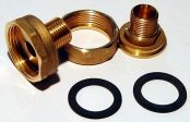 Pumpenverschraubung Messing  �'' AG / 15mm L�tanschlu� mit 1�'' �berwurmutter