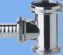 Abfluss-Zwischenst�ck 1 1/4'' verchromt mit Schlauchanschlu� 90�