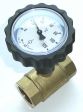 Solar-Kugelhahn 3/4'' mit Schwerkraftbremse - Thermometergriff blau