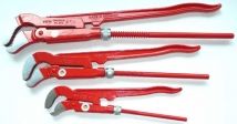 Eckrohrzangen, VBW mit S - Maul - Set bestehend aus je 1 Stck. - 1'' - 1 1/2'' - 2''