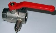 Kugelhahn mit Hebel mit vollem Durchgang mit Innengewinde 1/2'' und Entleerung