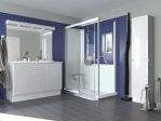 Kinedo Kpl.-Dusche Kinemagic Royal f�r Badewannenaustausch, Eck-Ausf�hrung niedrig mit T�r