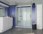 Kinedo Kpl.-Dusche Kinemagic Royal f�r Badewannenaustausch, Nischen-Ausf�hrung hoch mit T�r