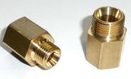 Messing Reduziernippel lang  1/8''AG x M 5 IG