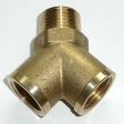 Messing Y-St�ck mit Au�engewinde  1/8''
