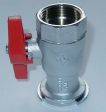 Kugelhahn 1'' mit Pumpenflansch und Fl�gelgriff