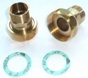 Pumpenverschraubung Messing 1'' AG / 28mm L�tanschlu� mit 1�'' �berwurmutter