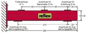 Reflex Wandhalterung f�r Ausdehnungsgef��e