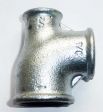 Temperguss Fitting T-St�ck, reduziert 1/2''x3/8''x3/8'' IG verzinkt  Nr. 130R