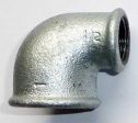 Temperguss Fitting Winkel 90� reduziert 3/8''x1/4'' IG verzinkt  Nr. 90R